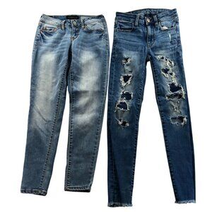 Aeropostale American Eagle Womens Jeans Size 000/00 Skinny Leg Blue Denim Casual